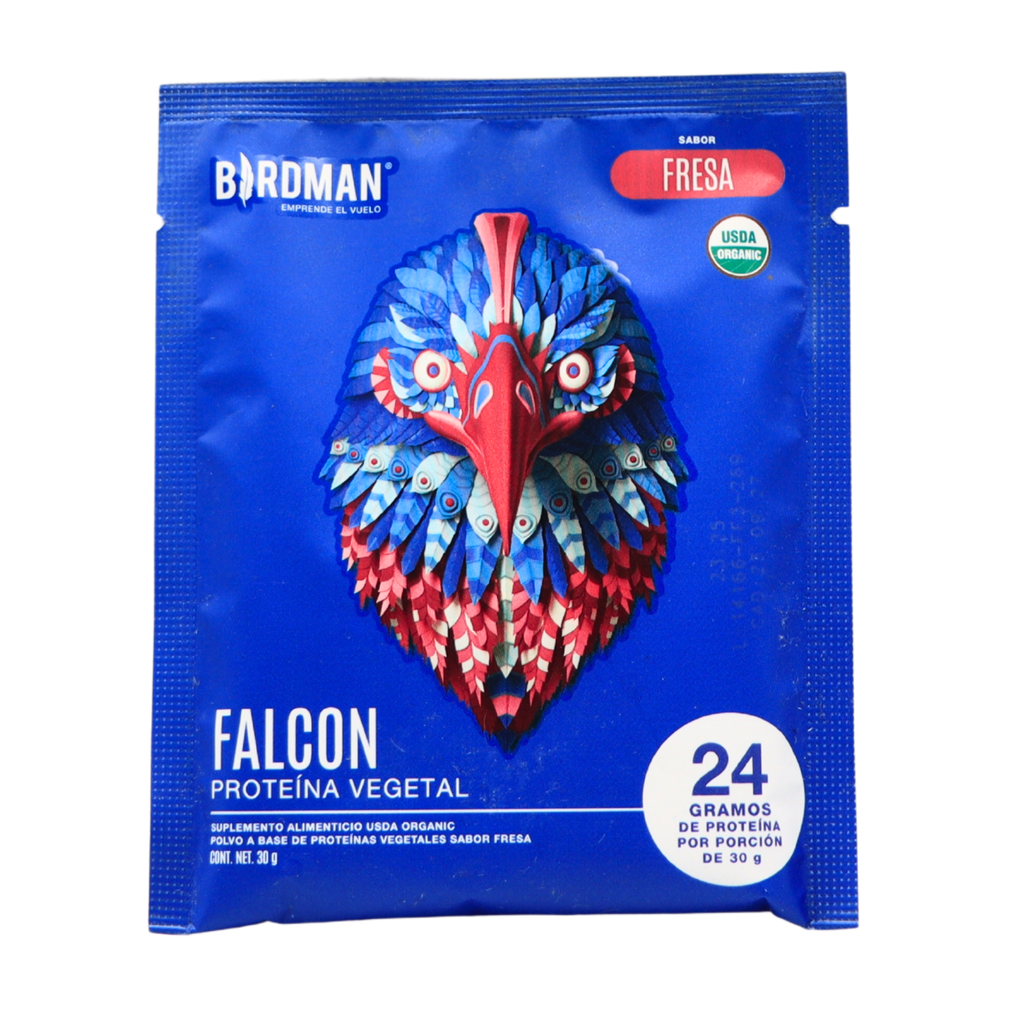 Proteína vegetal fresa sobre 30 g Falcon Birdman