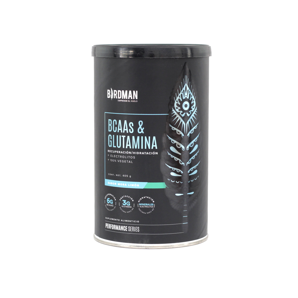 BCAA y glutamina mora limón 405 g Birdman