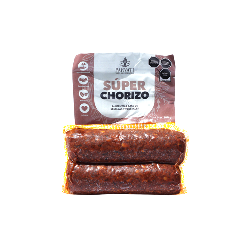 Chorizo vegano 2 pzas 200 g Parvati