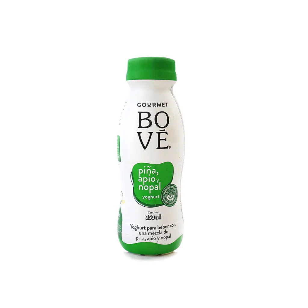 Yogurt para beber con piña apio y nopal 250 ml Bové