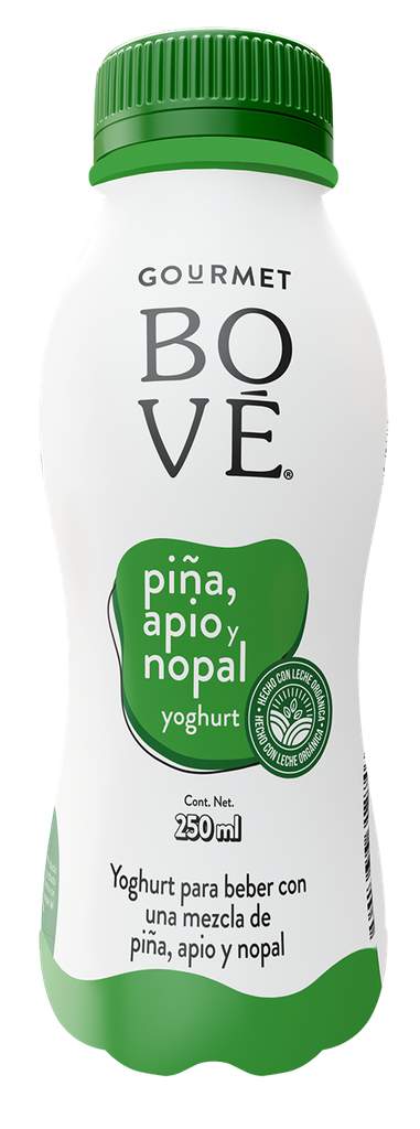 Yogurt para beber con piña apio y nopal 250 ml Bové