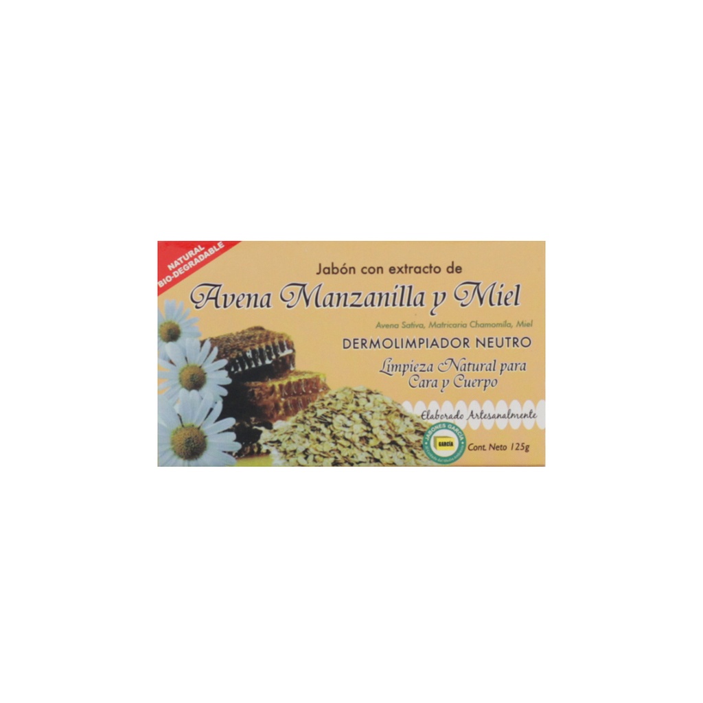 Jabón García de Avena, Manzanilla, Miel 125g
