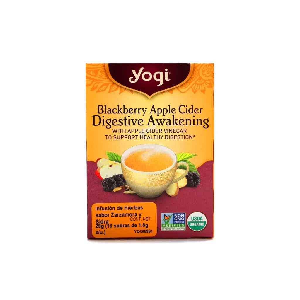 Infusión sabor sidra de manzana y mora 29 g Yogi