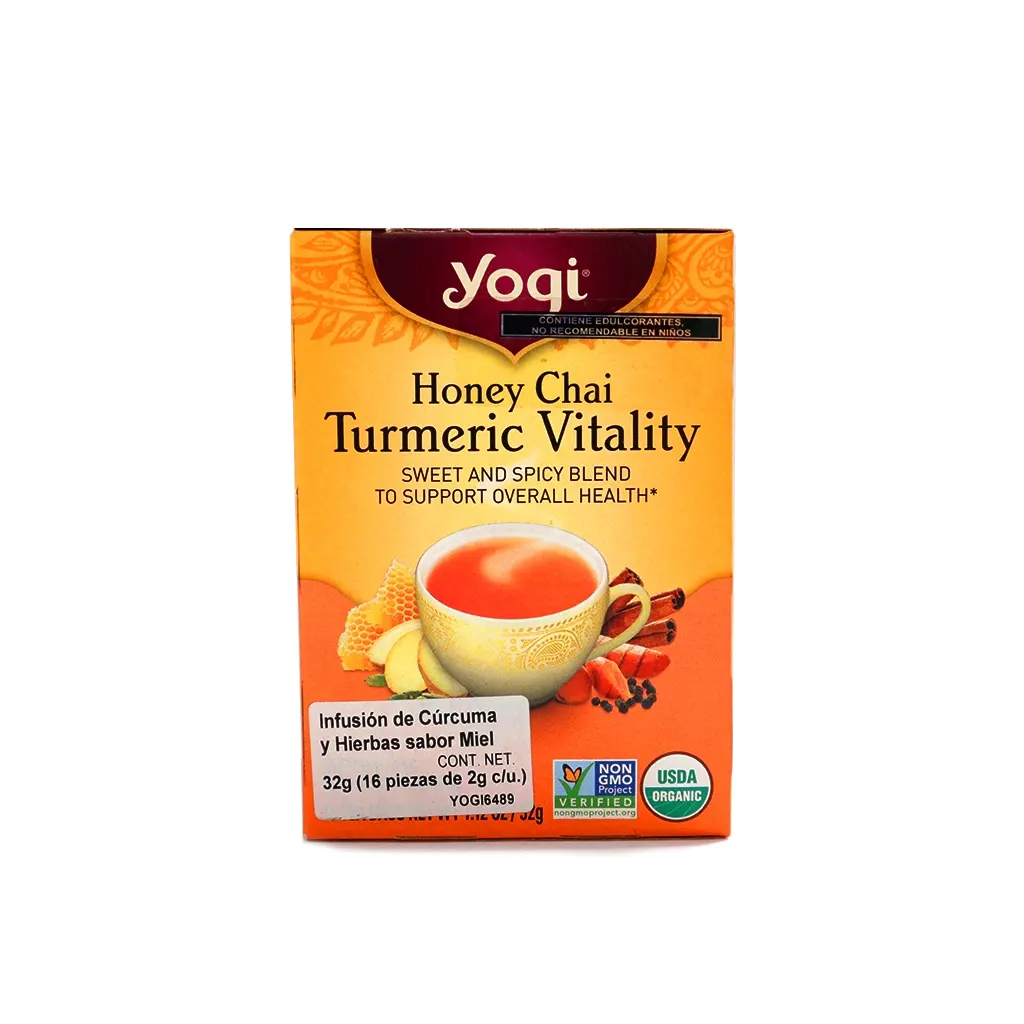 Infusión sabor cúrcuma y miel 32 g Yogi