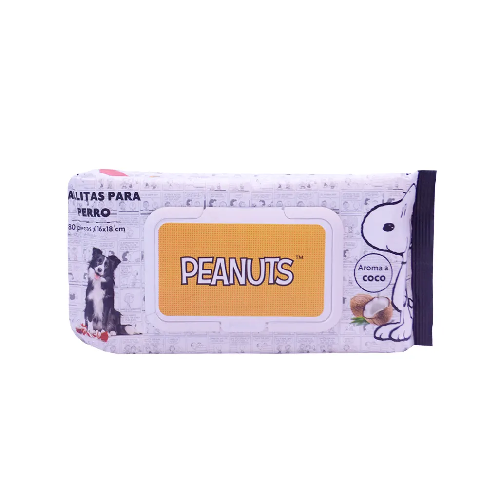 Toallas húmedas para perro 80 pzas Peanuts