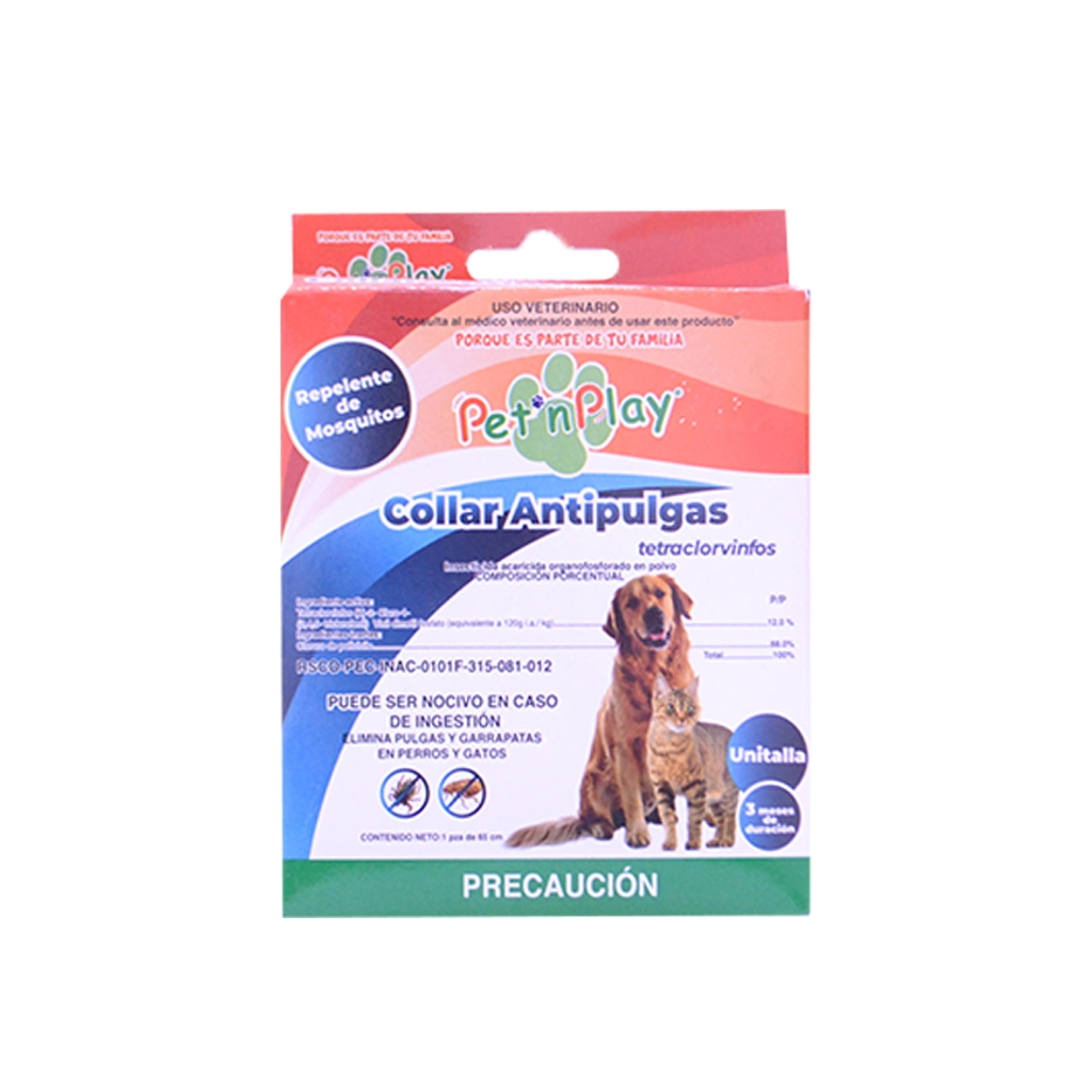 [7503022720367] Collar antipulgas para perro y gato 65 cm pza Petn Play