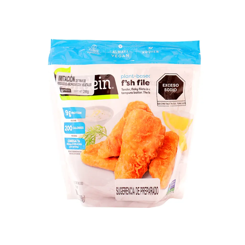 Tiras veganas tipo pescado 288 g Archivado
