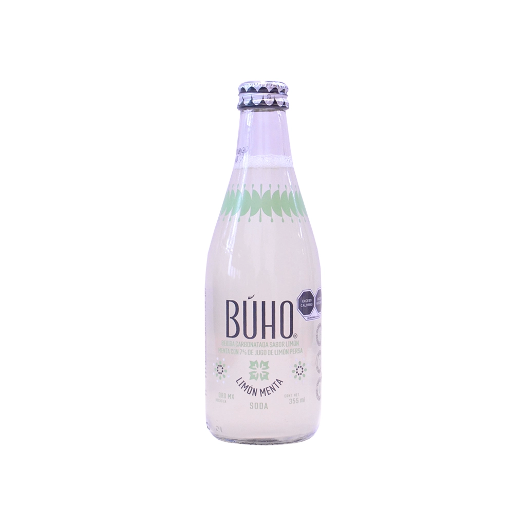 Soda de limón menta 355 ml Búho