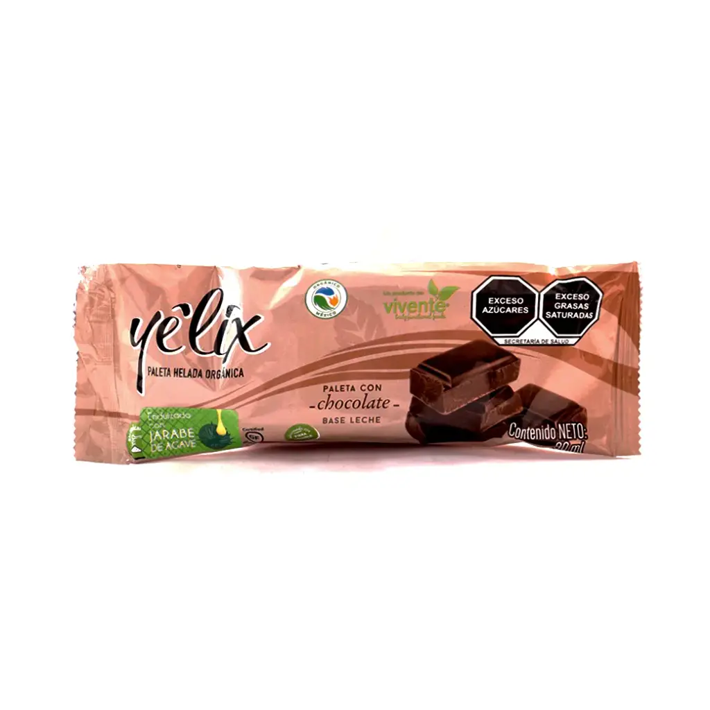 Paleta de leche sabor chocolate 90 g Yelix