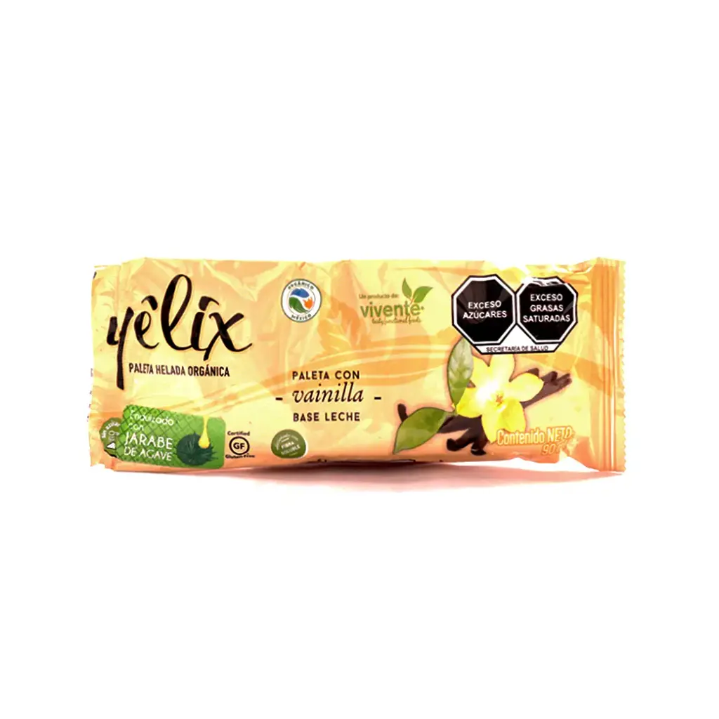 Paleta de leche sabor vainilla 90 g Yelix