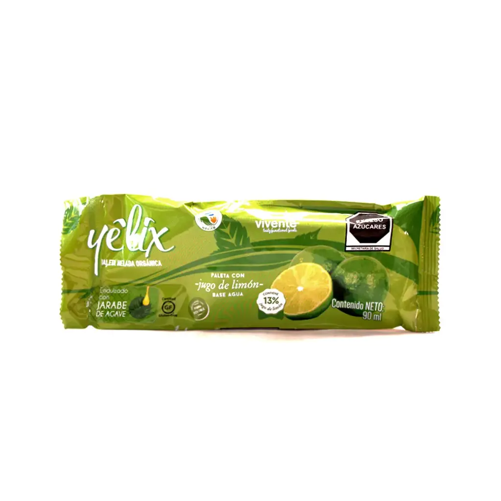 Paleta de agua sabor limón 90 g Yelix