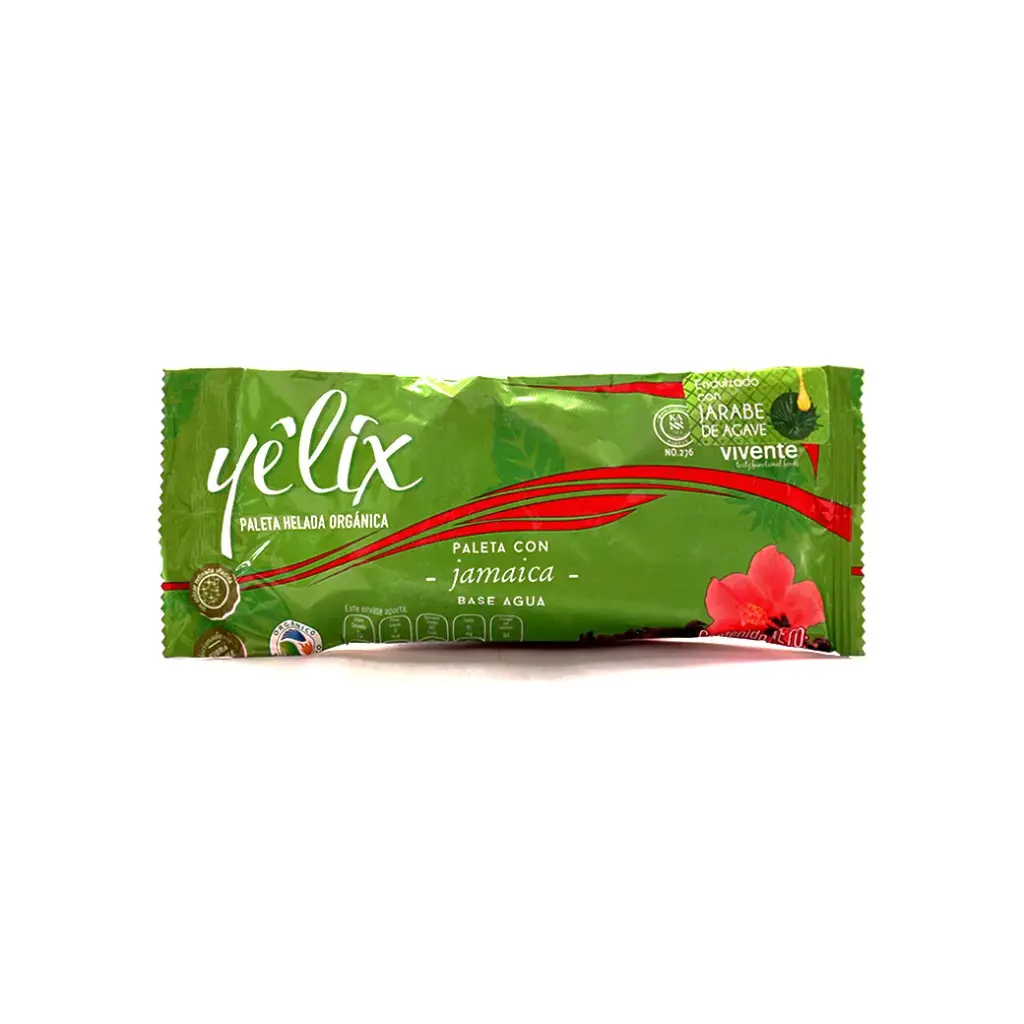 Paleta de agua sabor jamaica 90 g Yelix