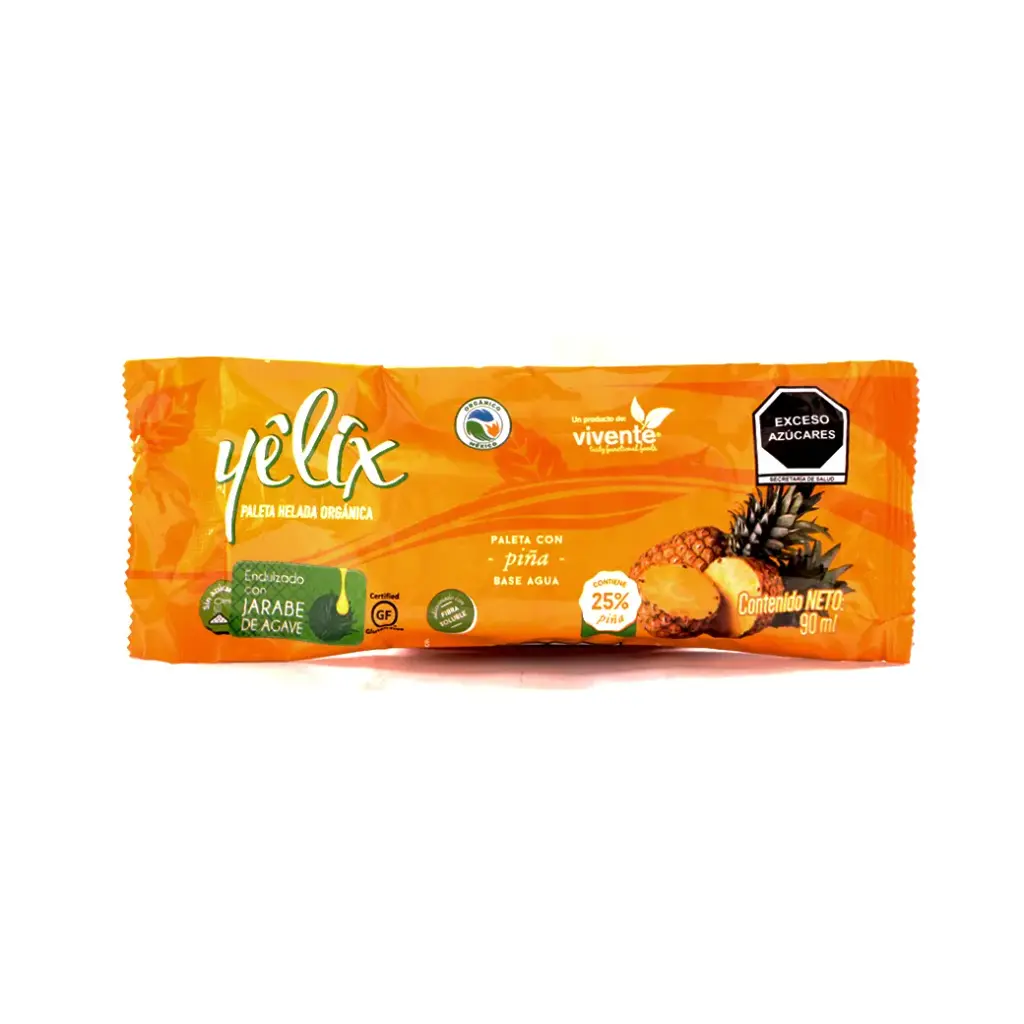 Paleta de agua sabor piña 90 g Yelix
