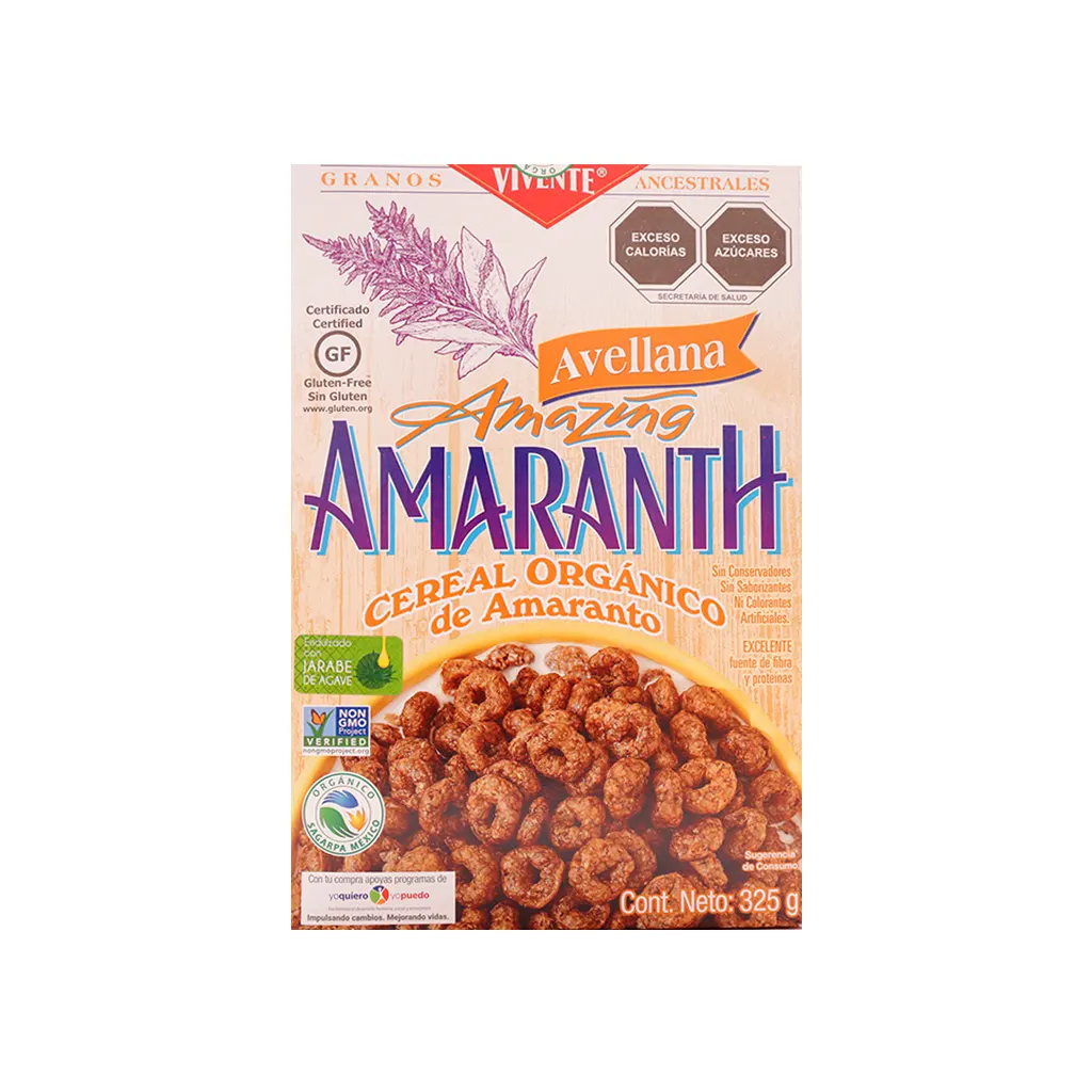 Cereal de amaranto sabor avellana 325 g Vivente