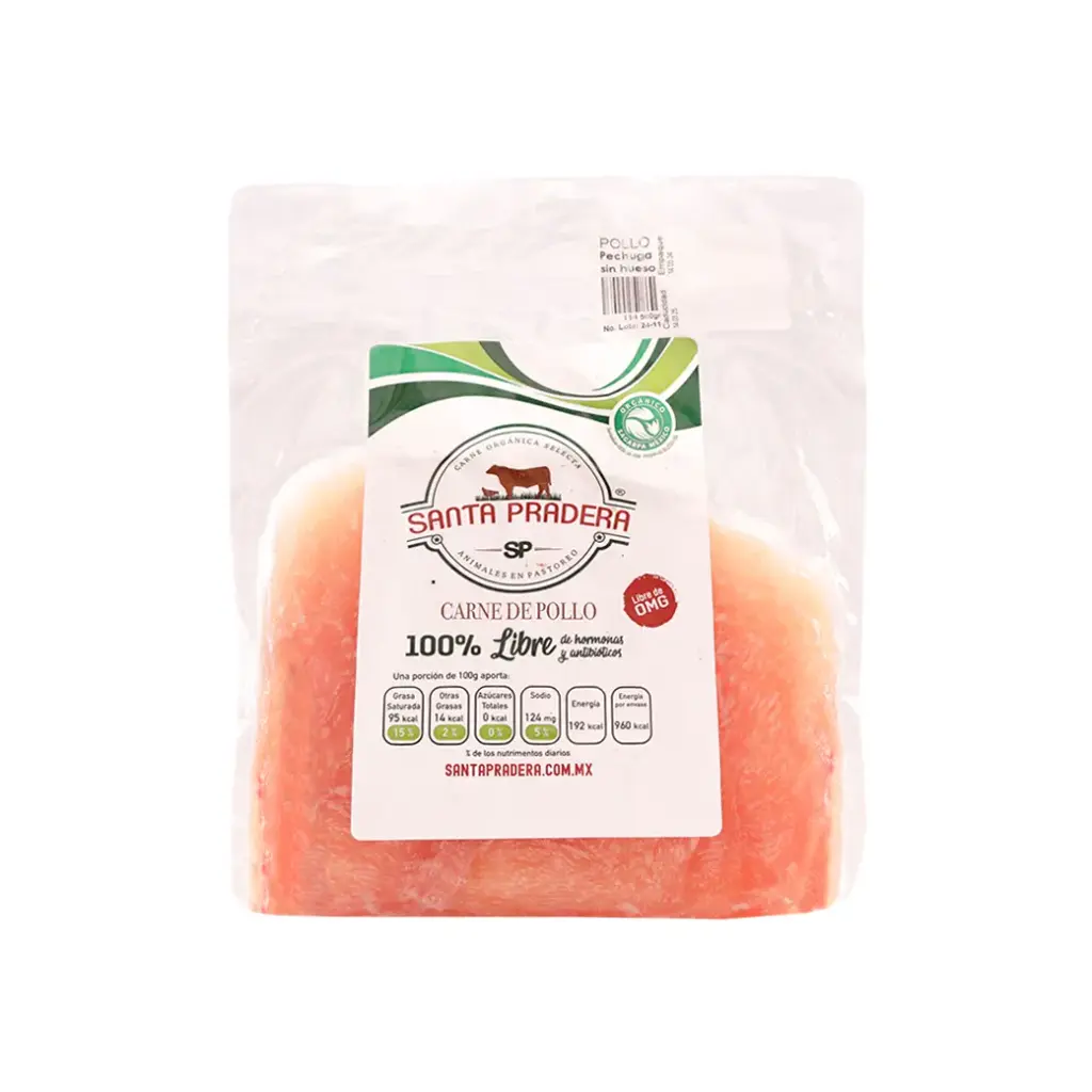 [114] Pechuga de pollo sin hueso 400 g Santa pradera