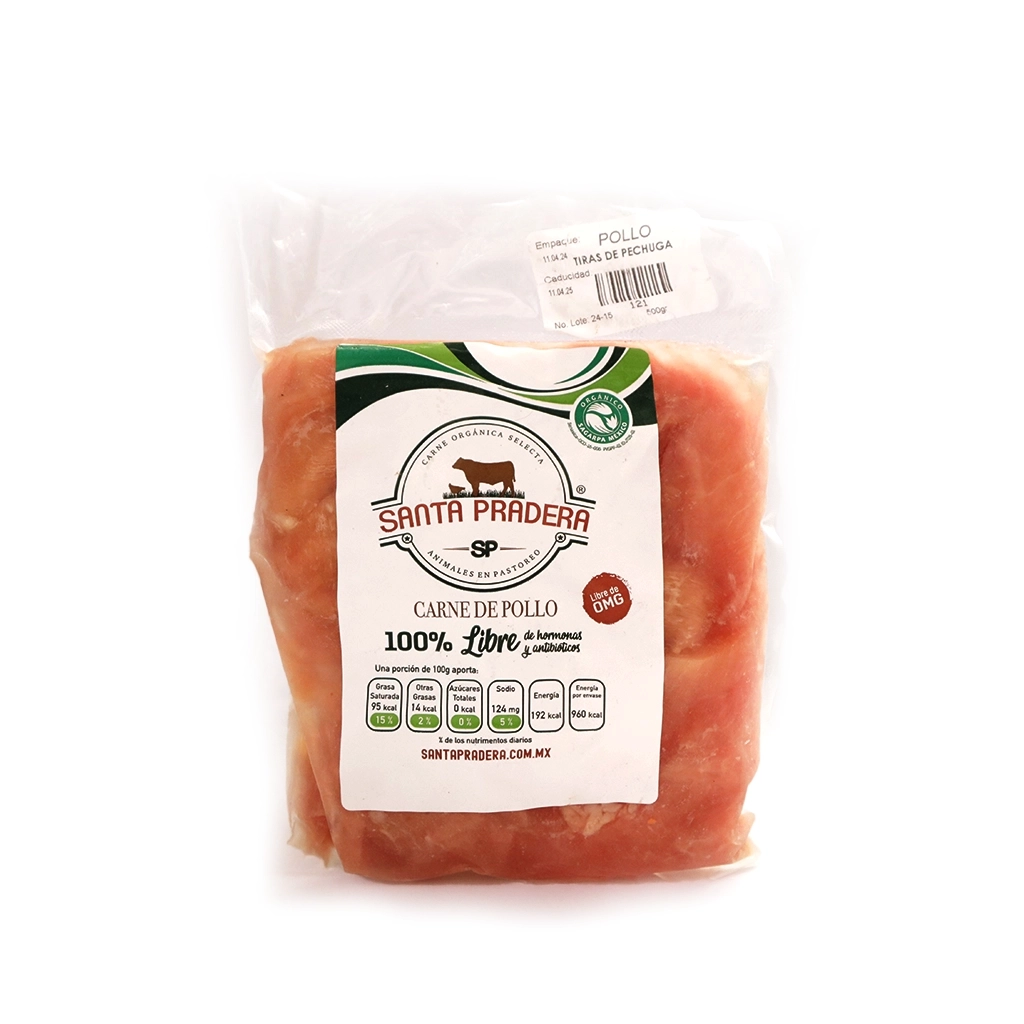 Tiras de pechuga de pollo 500 g Santa pradera