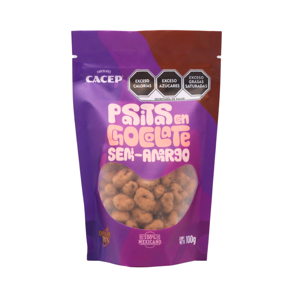 Pasas confitadas con chocolate 70% cacao 100 g Cacep