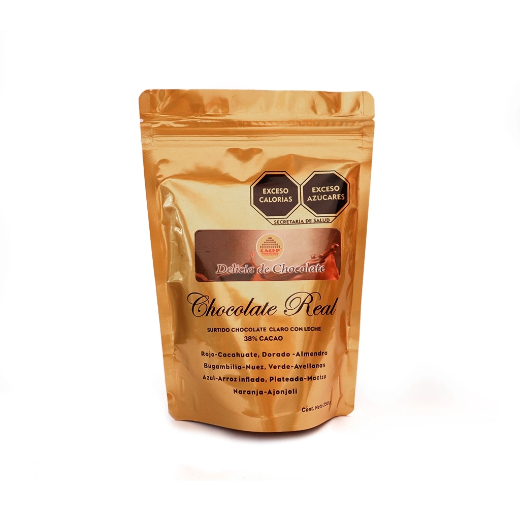 Cubitos de chocolate con semillas 250 g Cacep