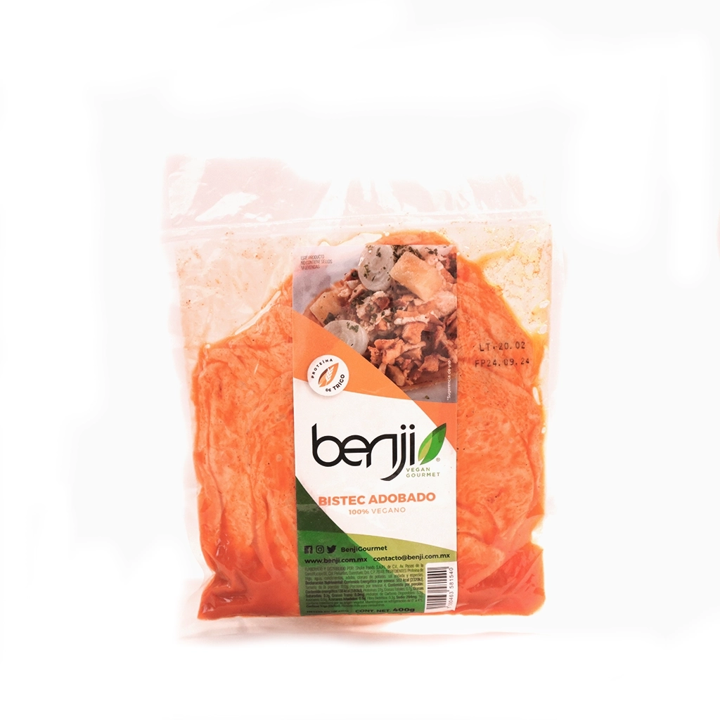 Bistec adobado vegano de trigo 400 g Benji