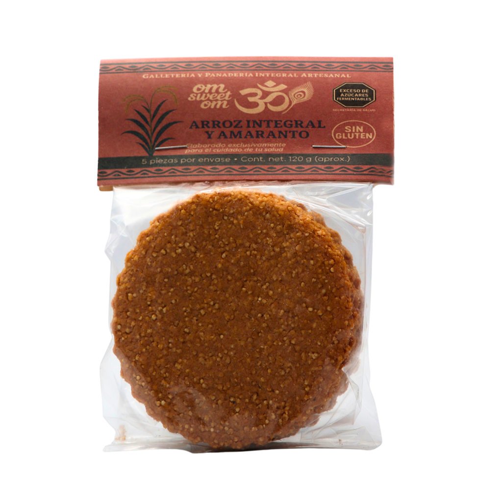 Galleta gluten free con harina de maíz azul y amaranto 5 pzas Om Sweet Om
