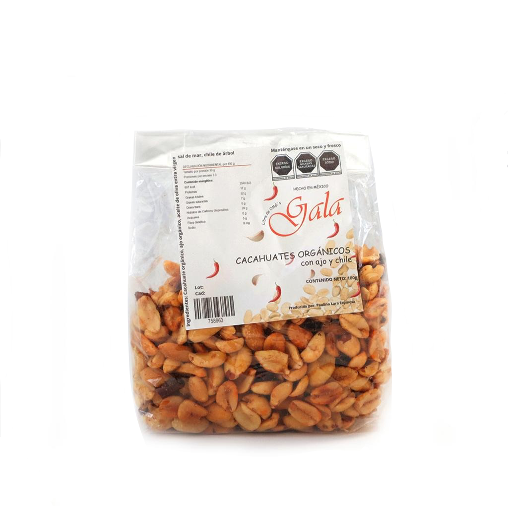 Cacahuate con ajo y chile 100 g Gala