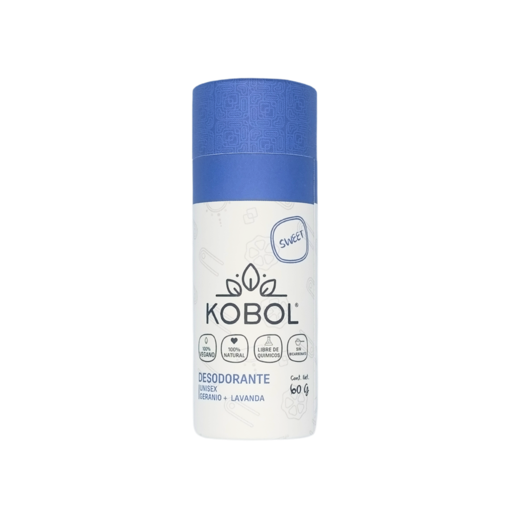 Desodorante natural geranio lavanda push up 60 g Kobol