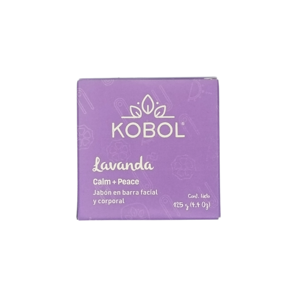 Jabón facial y corporal con lavanda 125 g Kobol