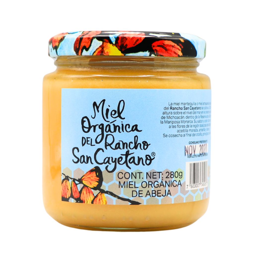 Miel mantequilla orgánica 280 g Rancho San Cayetano