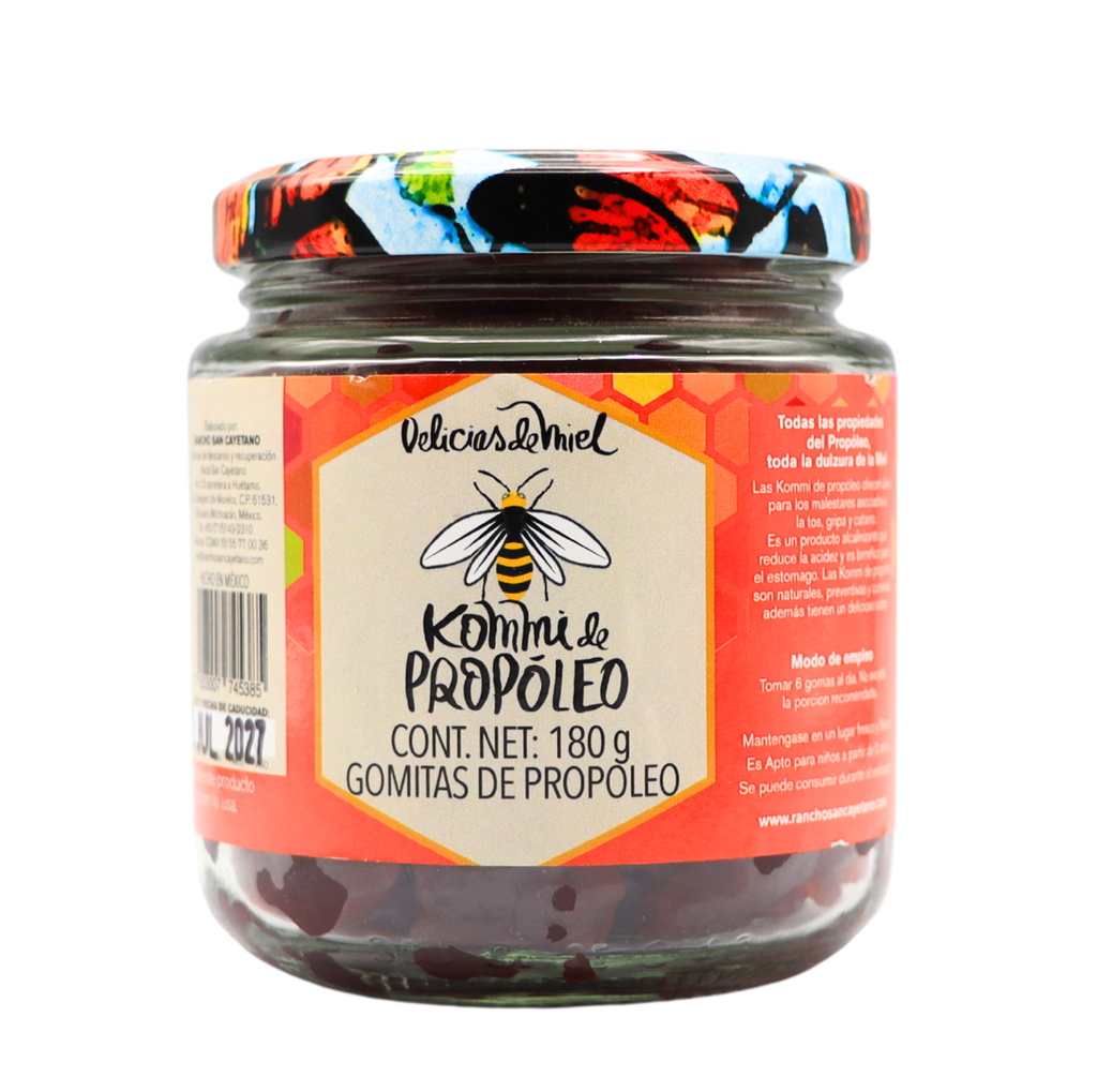Gomas de propóleo con miel de abeja 180 g Rancho San Cayetano