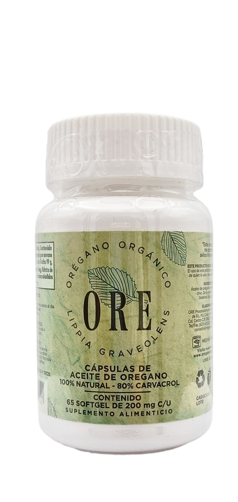 Aceite de orégano 65 cápsulas Ore