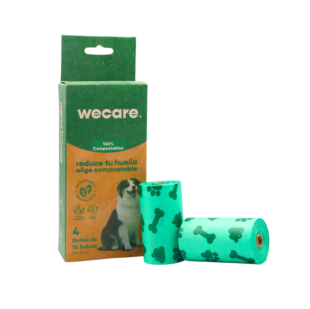 Bolsa para mascotas 60 bolsas Wecare