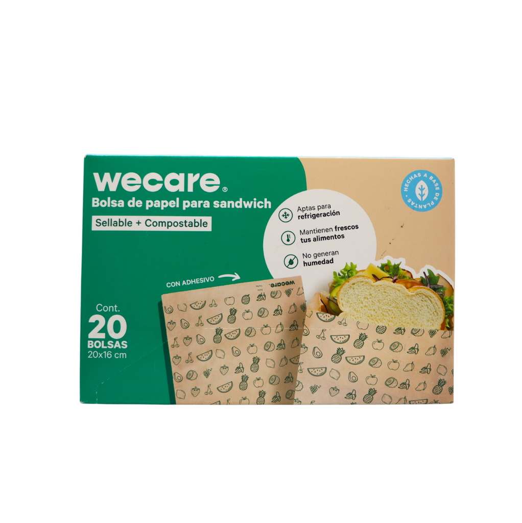 [7502290810534] Bolsa de sándwich 20 piezas Wecare