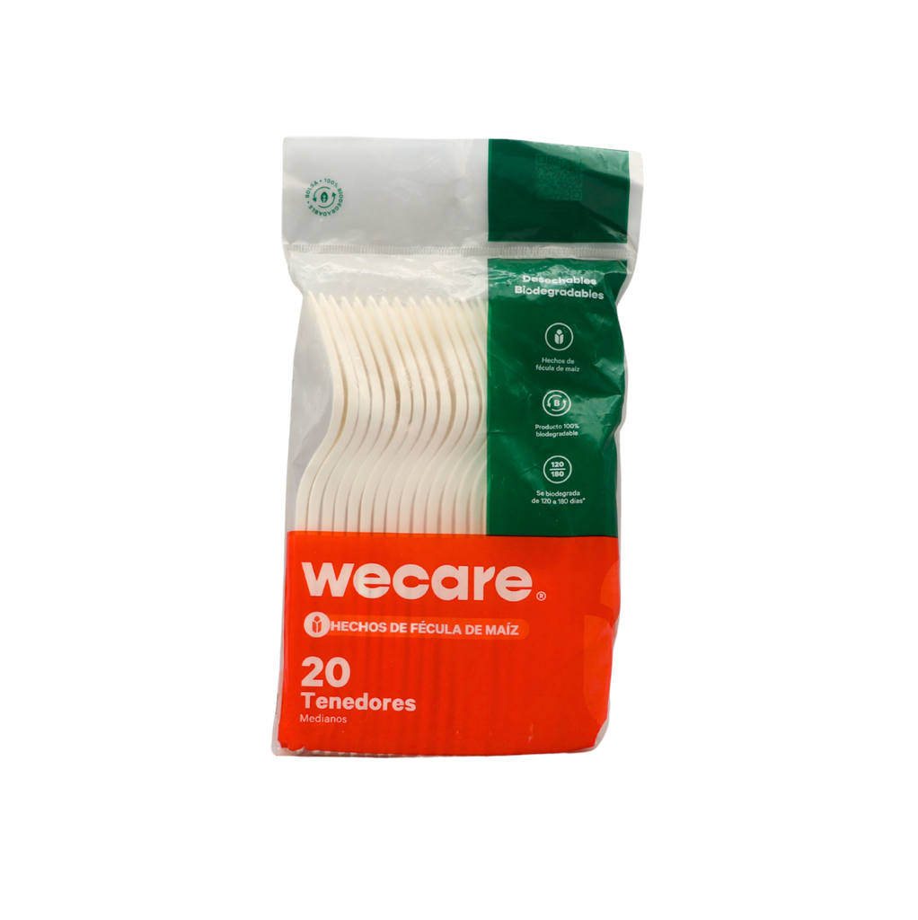 Tenedor mediano 20 piezas Wecare