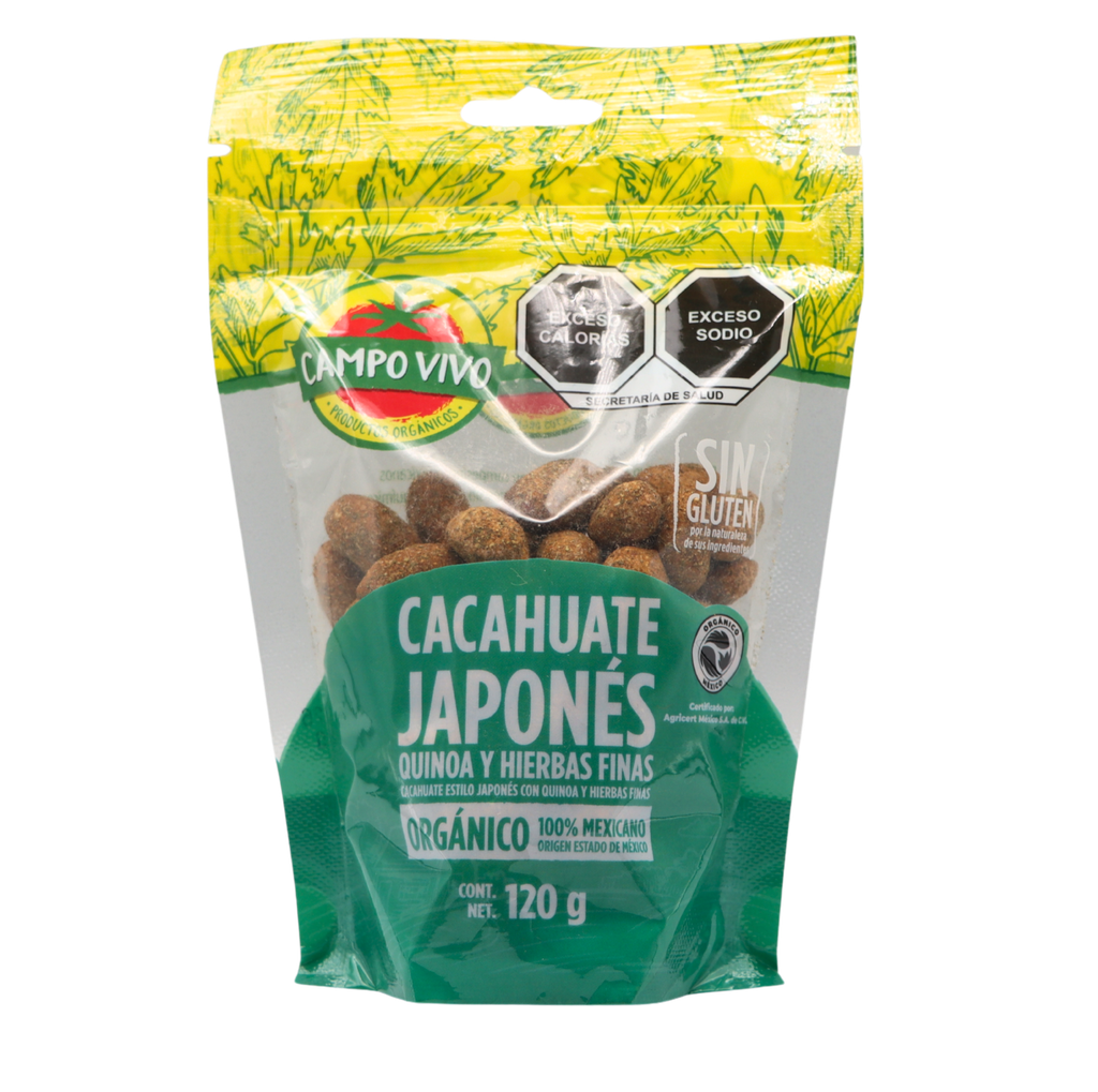 Cacahuate japonés con quinoa y hierbas 120 g Campo Vivo