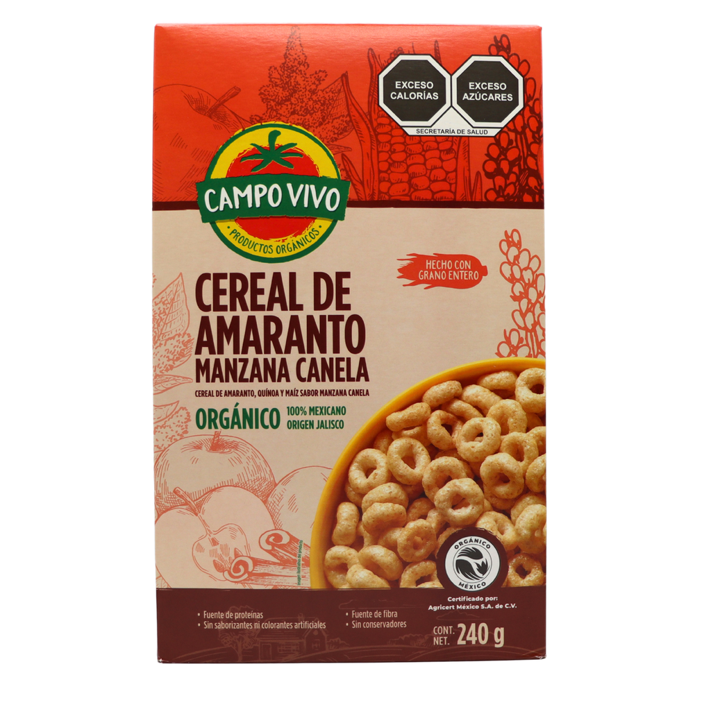 Cereal de amaranto manzana canela 240 g Campo Vivo