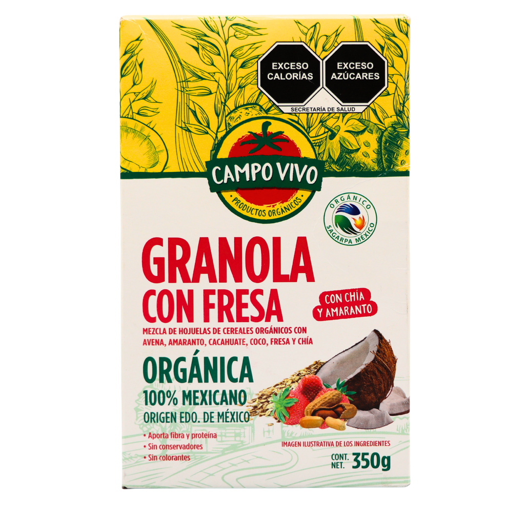 Granola con fresa 350 g Campo Vivo