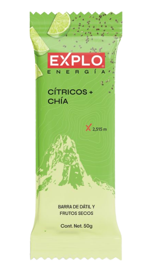 Barra de cítricos chía y dátil 50 g Explo