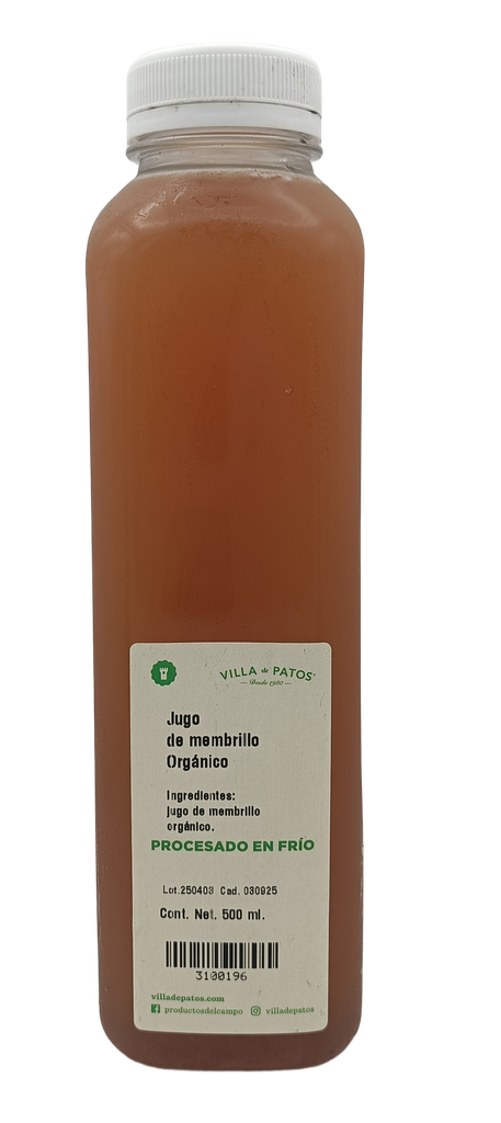 Jugo de membrillo orgánico 500 ml Villa de Patos