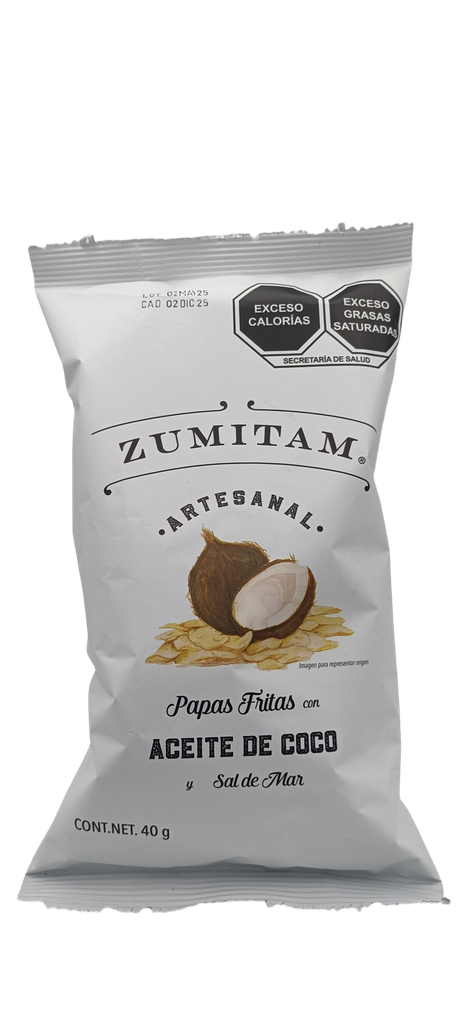 Papas con aceite de coco 40 g Zumitam