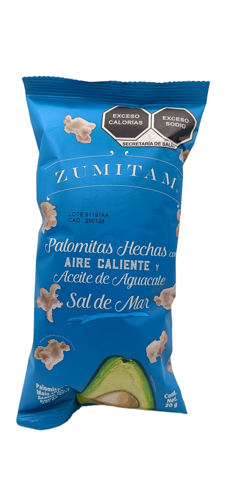 Palomitas de maíz con sal de mar 20 g Zumitam