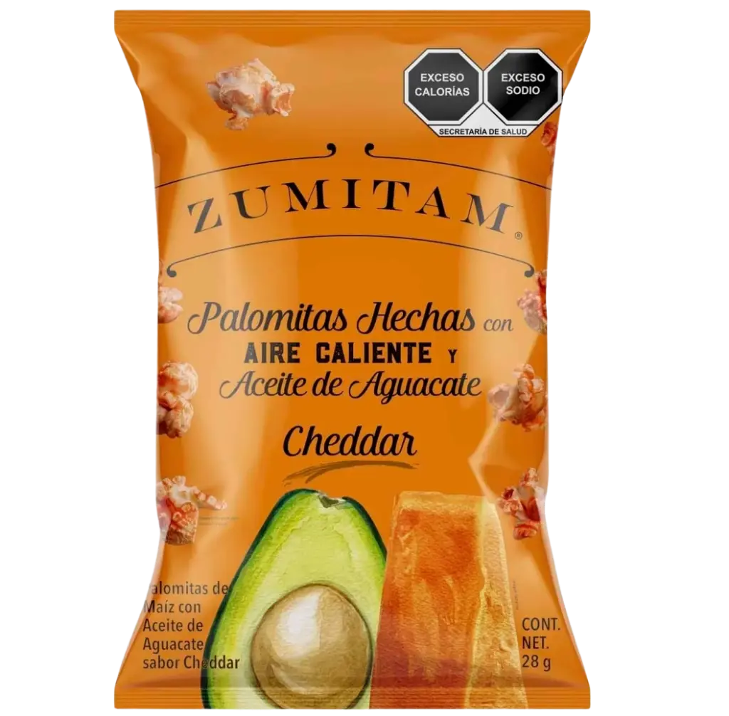 [7503027758648] Palomitas de maíz sabor cheddar 28 g Zumitam