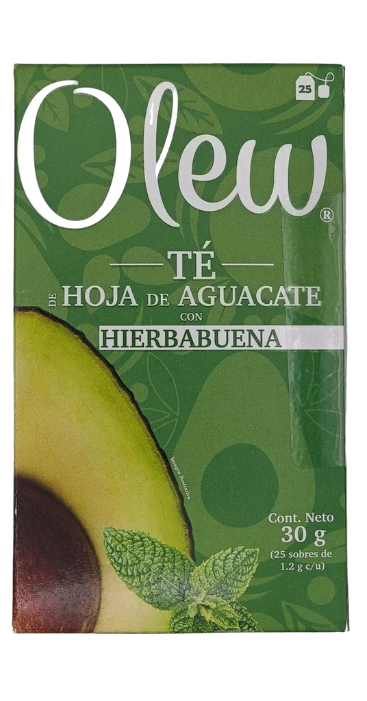 Té de hoja de aguacate con hierbabuena 25 sobres Olew
