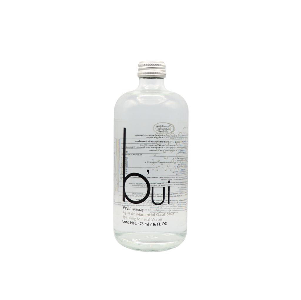 Agua gasificada en vidrio 473 ml Bui