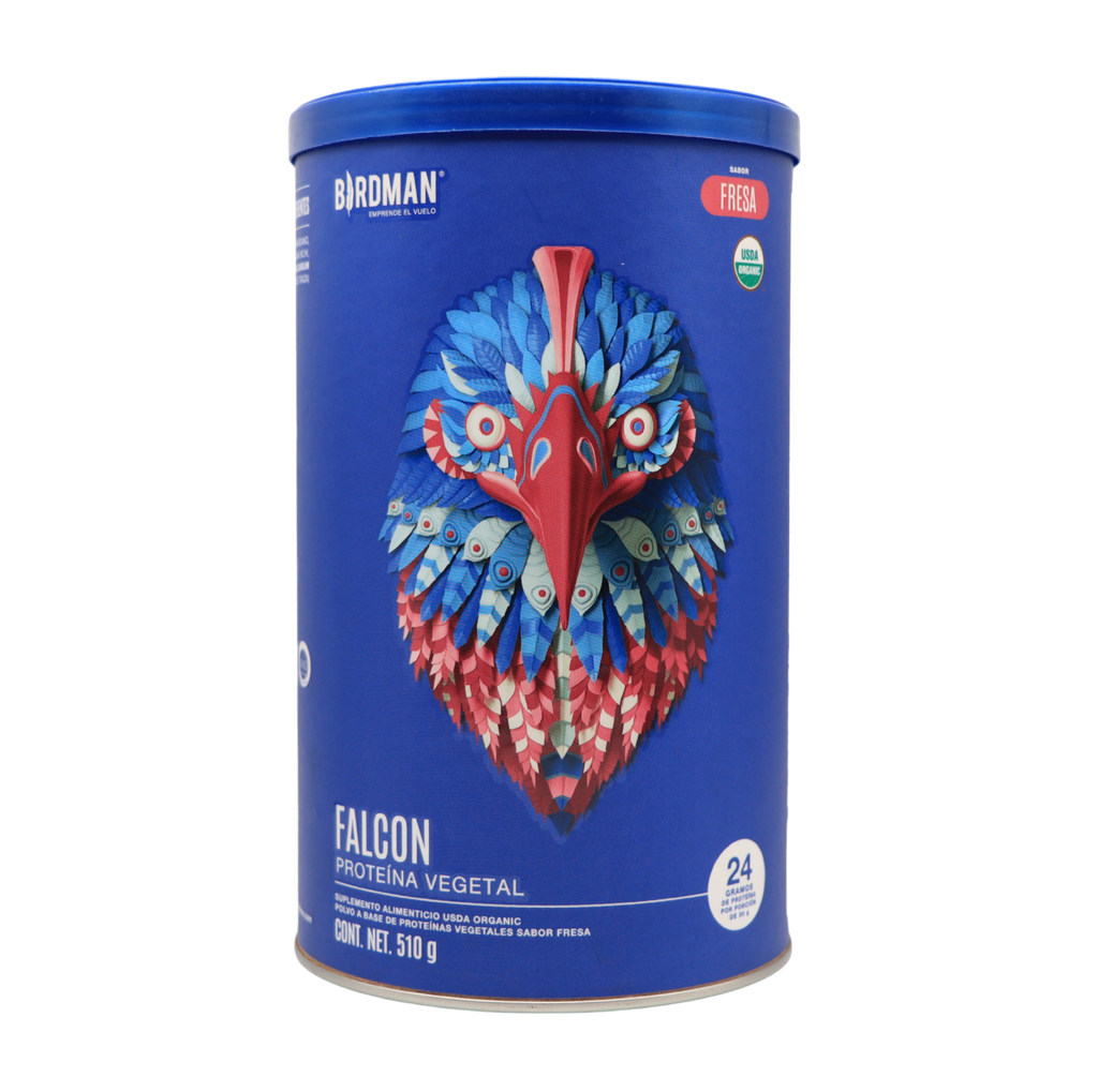 Proteína vegetal fresa 480 g Falcon Birdman