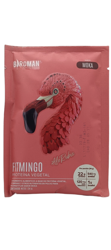 Proteina vegetal moka sobre 34 g Fitmingo Birdman