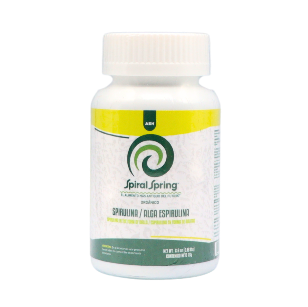Chlorella en bolitas 75 g Spiral Spring
