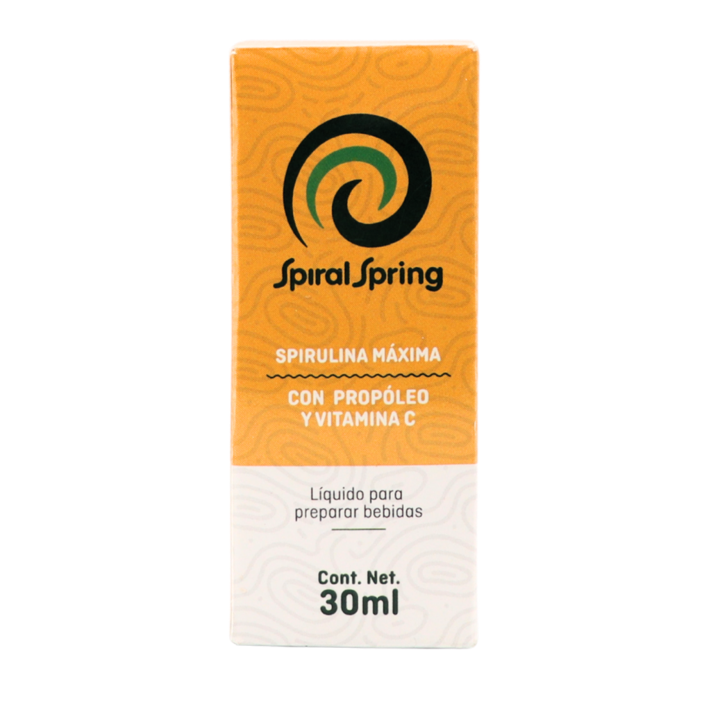 [7503001797267] Espirulina líquida con propóleo y vitamina C 30 ml Spiral Spring 