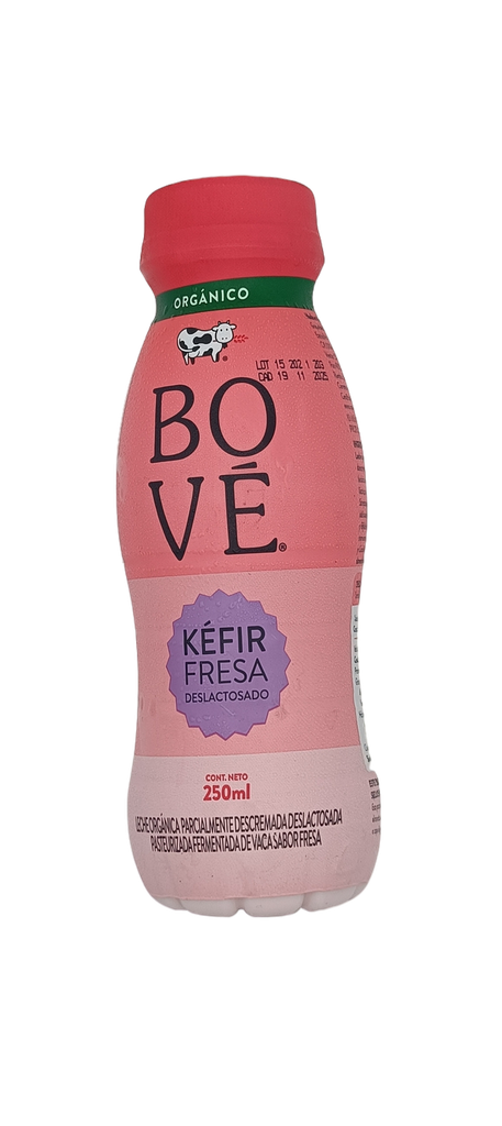 Kéfir deslactosado fresa orgánico 250 ml Bové