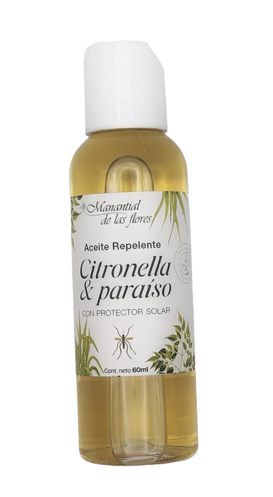 Aceite repelente de insectos y protector solar 60 ml Manantial de las Flores