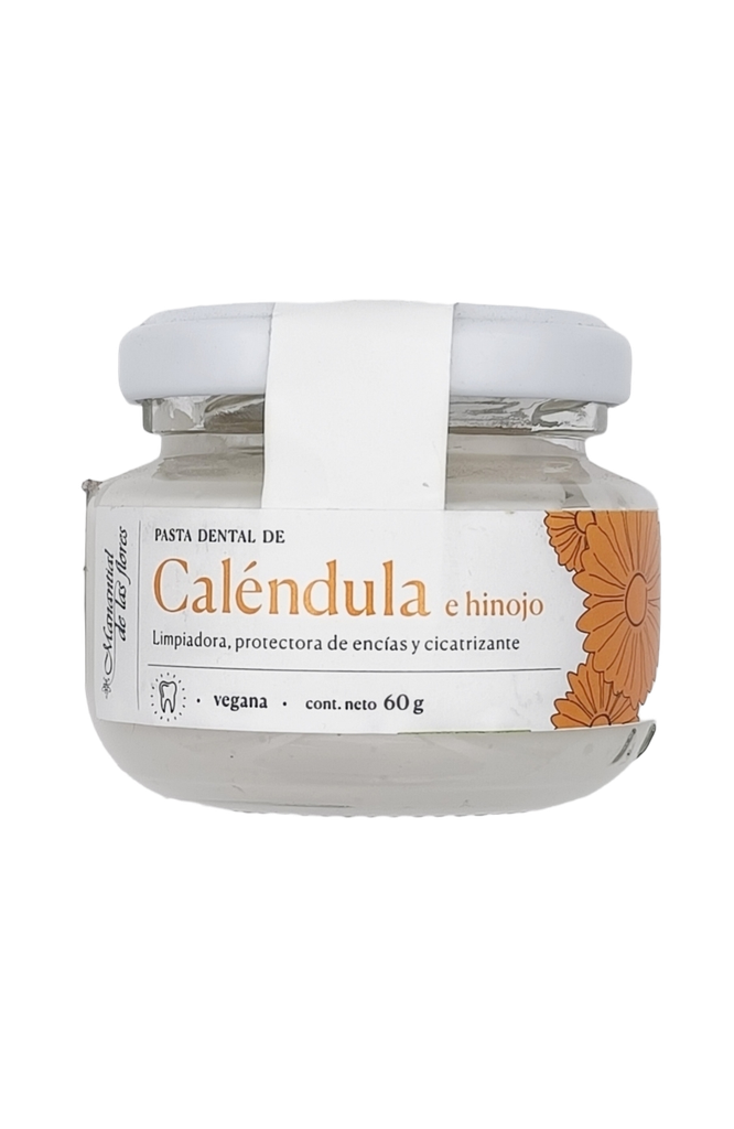 Pasta dental caléndula e hinojo (encias) en tarro 60 g Manantial de las Flores